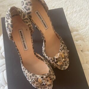 Manolo Blahnik Leopard Print Heels